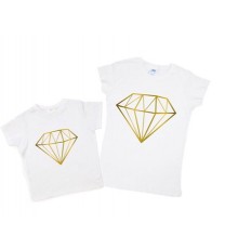 Однакові футболки для мами та доньки "Діамант"