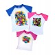 Комплект 2-х цветных футболок с животными лев, тигр, енот купить в интернет магазине
