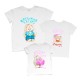 Комплект семейных футболок family look Щасливий татусь, Щаслива матуся та донечка купить в интернет магазине