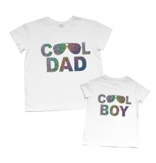 Комплект футболок для тата та сина "Cool dad / Cool boy"