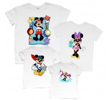 Комплект футболок family look "Микки Маусы на море"