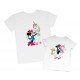 Комплект футболок для мамы и дочки Минни Маус с единорогом купить в интернет магазине