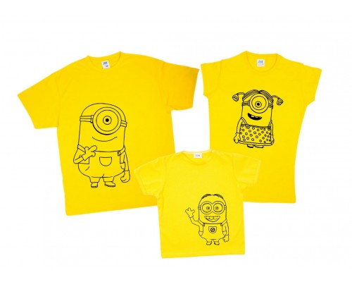 Набор футболок для всей семьи Миньоны купить в интернет магазине
