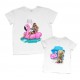 Hello summer фламінго - комплект футболок для мами та доньки купити в інтернет магазині