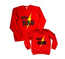 Super dad, Super son - комплект світшотів для тата та сина
