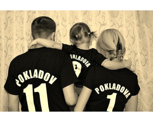 Комплект сімейних футболок family look іменні купити в інтернет магазині