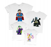 Комплект футболок для всей семьи family look Lego