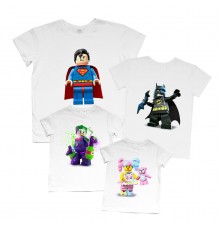 Комплект футболок для всей семьи family look Lego