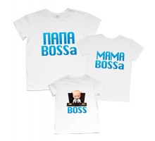 Комплект семейных футболок family look Baby Boss