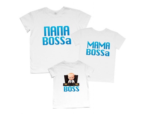 Комплект сімейних футболок family look Baby Boss купити в інтернет магазині