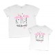 Набір футболок для мами та доньки Best friends фламінго купити в інтернет магазині