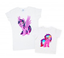 Комплект футболок для мамы и дочки "My Little Pony"