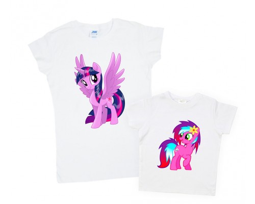Комплект футболок для мамы и дочки My Little Pony купить в интернет магазине