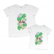 Одинаковые футболки для мамы и дочки Aloha купить в интернет магазине