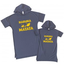 Hakuna matata - платья с капюшоном для мамы и дочки