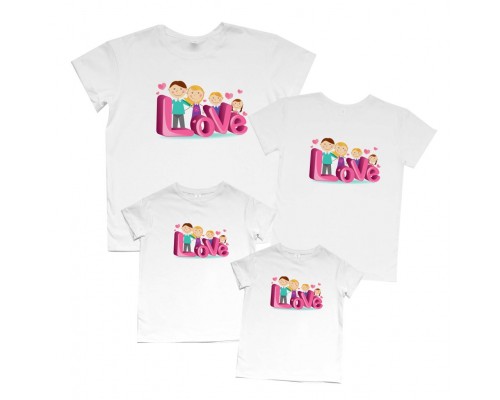 Love - футболки для всей семьи family look купить в интернет магазине