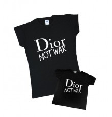 Комплект футболок для мамы и дочки "Dior not war"