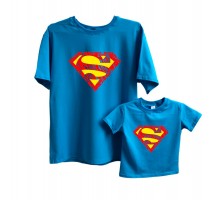 Одинаковые футболки для папы и сына "Супермэн"