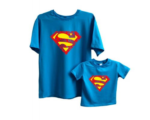 Однакові футболок для тата та сина Супермен купити в інтернет магазині
