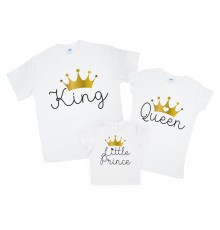 Комплект семейных футболок family look "King, Queen, Little Prince/Princess"