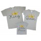Комплект сімейних футболок family look King, Queen, Little Prince/Princess купити в інтернет магазині