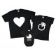 Комплект сімейних футболок family look Серце купити в інтернет магазині