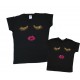 Комплект футболок для мами та доньки Вії та губки купити в інтернет магазині
