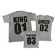 Набір сімейних футболок family look King Queen Prince/Princess купити в інтернет магазині