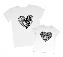 Комплект футболок для мамы и дочки "Сердце"