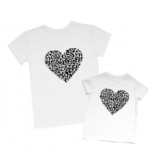 Комплект футболок для мамы и дочки "Сердце"