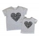 Комплект футболок для мами та доньки Серце купити в інтернет магазині