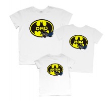 Бэтмен Dad, Mom - комплект футболок для всей семьи