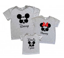 Микки Маусы в очках - комплект семейных футболок family look
