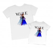 Vogue Холодное сердце - комплект футболок для мамы и дочки