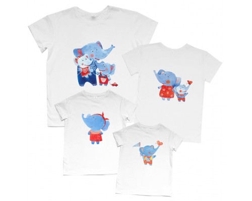 Слоники - футболки для всієї родини купити в інтернет магазині