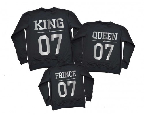 Світшоти для сімї фемілі лук King Queen Prince/Princess купити в інтернет магазині