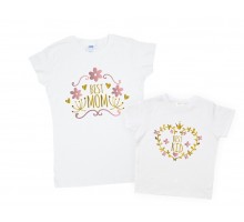 Комплект футболок для мамы и дочки "Best MOM, Best KID"
