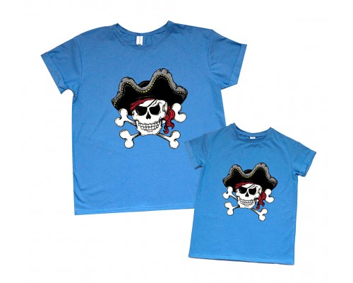 Одинаковые футболки для папы и сына Пираты купить в интернет магазине