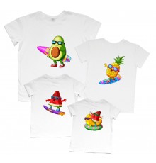 Комплект футболок для всієї родини "Авокадо, ананас, кавун"