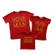 Комплект футболок для всей семьи с надписями BOSS купить в интернет магазине