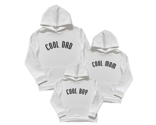 Cool Dad, Mom, Boy - комплект утеплених толстовок з кишенею для всієї родини купити в інтернет магазині