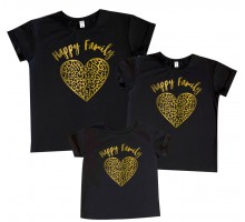 Happy Family серця - комплект сімейних футболок family look