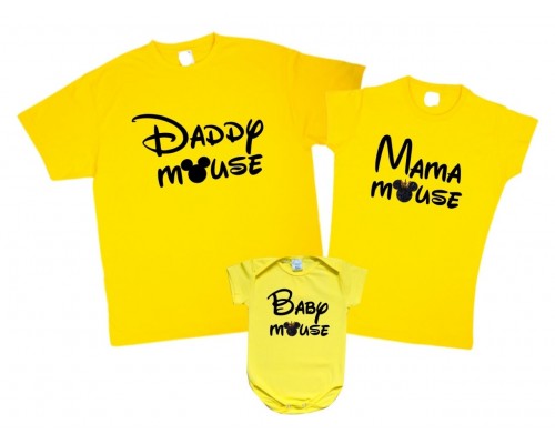 Daddy, Mama, Baby Mickey Mouse - футболки для всей семьи купить в интернет магазине