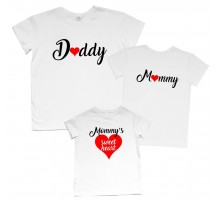Daddy, Mommy, Sweet heart - футболки для всієї родини family look