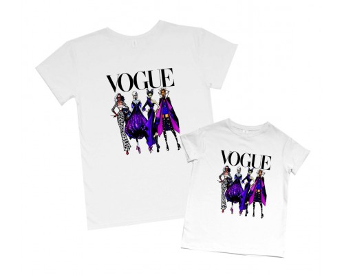 Vogue відьмочки - комплект футболок для мами та доньки купити в інтернет магазині