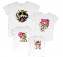 Тигры - комплект футболок для всей семьи