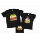 Комплект футболок для всей семьи Гамбургеры купить в интернет магазине