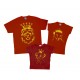 Комплект семейных футболок family look Львы в коронах купить в интернет магазине