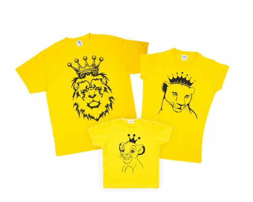 Комплект сімейних футболок family look Леви в коронах купити в інтернет магазині