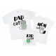 Комплект сімейних футболок family look Dad, Mom, Kid коти купити в інтернет магазині